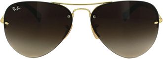 Ray-Ban Aviator Gold Brown Gradient Sunglasses