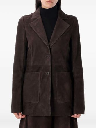 Róhe suede single-breasted blazer - Brown