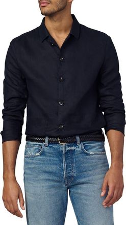 Joe's Hemingway Writers Long Sleeve Camp Shirt in Black at Nordstrom, Size Xx-Large