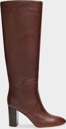 Loeffler Randall 85mm Goldy Leather Knee-High Boots