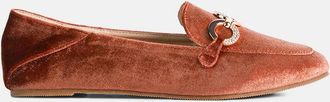 London Rag velvet metal show detail loafers