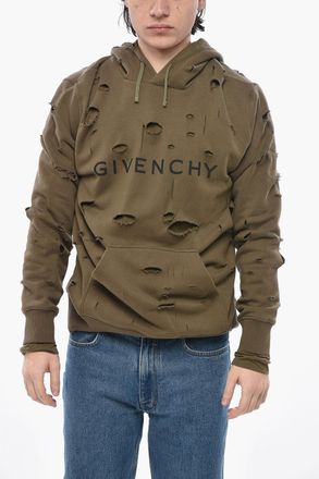 Givenchy Felpa Hoodie in Doppio Tessuto con Design Cut-out Givenchy