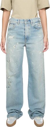 Acne Studios Distressed Regular-Fit Jeans - Light Blue