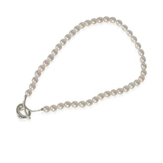 Tiffany & Co. Pre-Owned Tiffany & Co. Sterling Silver Pearl Elsa Peretti Open Heart Necklace