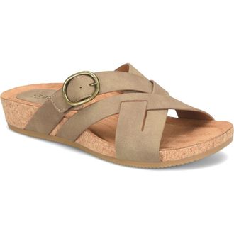 S&ouml;fft Grainger Wedge Sandal in Stone at Nordstrom Rack, Size 6.5