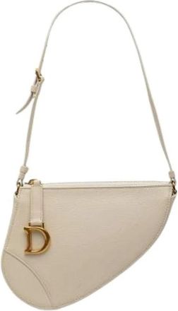 Dior Pre-owned Vintage Schoudertas - Dames - Vintage Schoudertas - Wit - ONE Size - Leer - Vintage