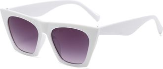 Generic Men Outdoor Square Sunglasses Women Vacation Commuter Driving Sun Glasses(White)