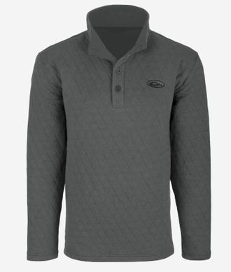 Drake Mens Delta Quilted Sweatshirt In Castlerock Grey Heather