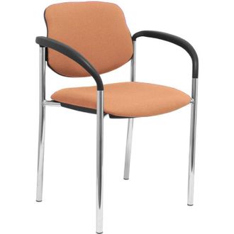 Piqueras y Crespo Silla Fija Styl Bali Marr&oacute;n Chasis Cromo Con Brazos