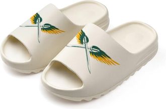 Generic Crossed Longswords with Wings Slides for Women Men Soft Thick Bottom Coconut Slippers Sandals for Bathroom Beach