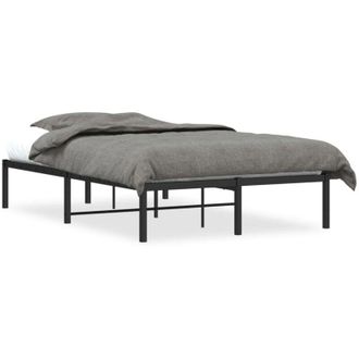 vidaXL Estructura De Cama Sin Colch&oacute;n Metal Negro 120x200 Cm Vidaxl