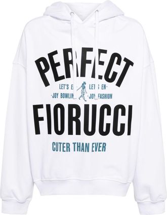 Fiorucci Perfect Fiorucci-print cotton hoodie - unisex - Cotton - M - White