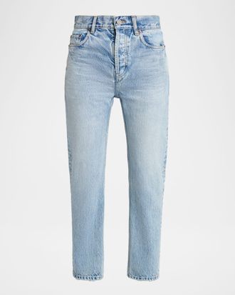 Saint Laurent 90 & apos;s High-Rise Cropped Slim Jeans
