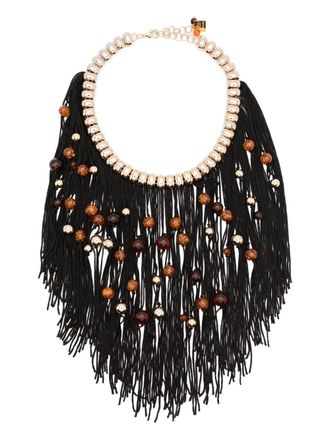 Rosantica Halsketting met franje en kralen - Goud