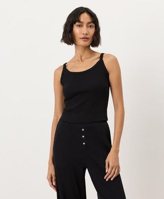 Pact Dream Rib Cami in Black at Nordstrom, Size Xx-Large