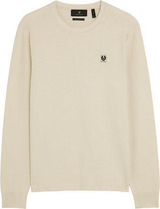 Belstaff Coast Piqu&eacute; Silk and Cotton-blend Jumper - Silver - XL