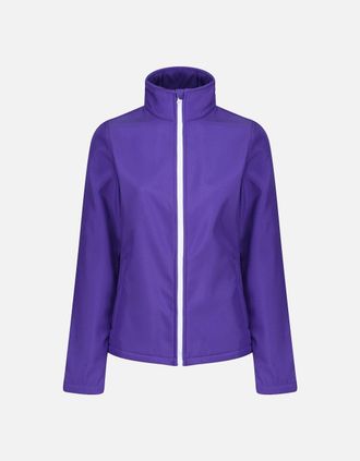 Regatta Womens Regatta Standout Womens/Ladies Ablaze Printable Soft Shell Jacket - Purple - Size: 16