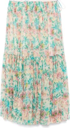 Chloé Beige Gathered Maxi Skirt