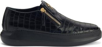 Giuseppe Zanotti Conley Zip chunky sneakers - men - Leather/Rubber/Polyurethane/Viscose - 39 - Black