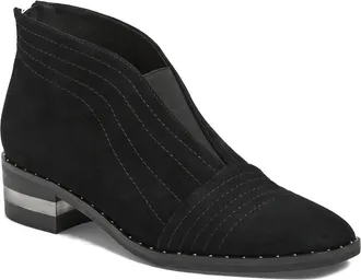 Django & Juliette Faradays Back Zip Boot in Black Wr Suede at Nordstrom, Size 36