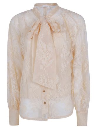 Zimmermann Shirt Lace Valiant Lace Pussybow Blouse
