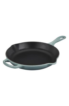 LE CREUSET Signature Handle 10 1/4 Inch Enamel Cast Iron Skillet in Sea Salt at Nordstrom