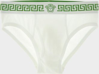 Versace Men & apos;s Medusa La Greca Cotton-Rib Briefs