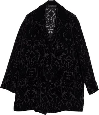 Gucci Bloemen devor&eacute; velours shirt - Dames - Overhemden - Zwart - S - Overhemden