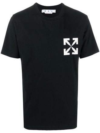 Off-white Arrows-logo organic cotton T-shirt - men - Cotton - S - Black