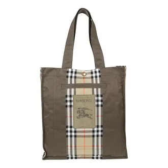 Burberry Tote Bags, male, Multicolor, Size: ONE SIZE Check Trench Tote