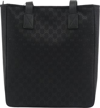 Gucci Tote Bags, female, Black, Size: ONE SIZE GG Canvas Medium Tote Bag