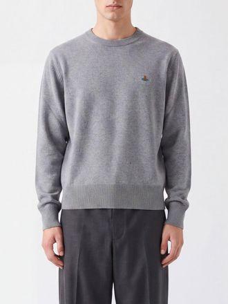 Vivienne Westwood Maglia a maniche corte in cotone e cashmere con logo Orb