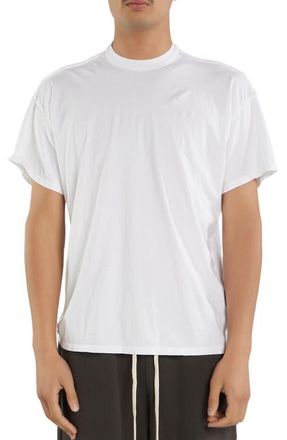 Les Tien Lightweight Binded Neck Inside Out Tee in White at Nordstrom, Size Xx-Large