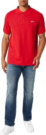 Slazenger Heren Geborduurd Logo Poloshirt (Rood)