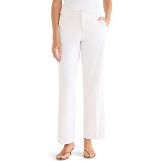 Nic+Zoe Lenox Linen Blend Pants in Milk White at Nordstrom, Size 16