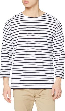 Armor Lux Armor Lux Mens Beg Meil Sailor T-Shirt, Blanco (White/Ship 400), XXL