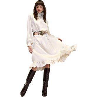 Cynthia Rowley Monroe Silk Charmeuse Dress in Stone at Nordstrom, Size X-Small