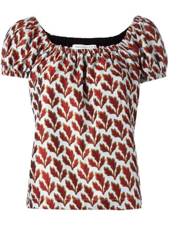 Philosophy di Lorenzo Serafini Philosophy Puff Sleeve Jacquard Top Size XXS