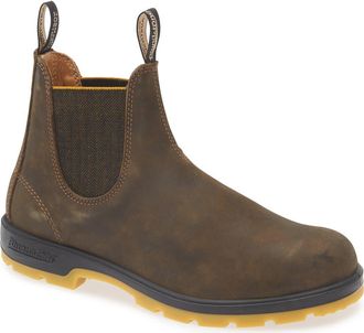 Blundstone Lugged Chelsea Boot in Rustic Brown/Mustard at Nordstrom, Size 10.5Au