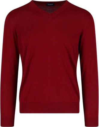 Drumohr V-Neck Sweater - Red