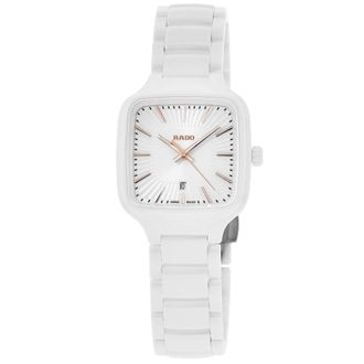 Rado TRUE Square White Dial Ceramic Womens Watch R27072012