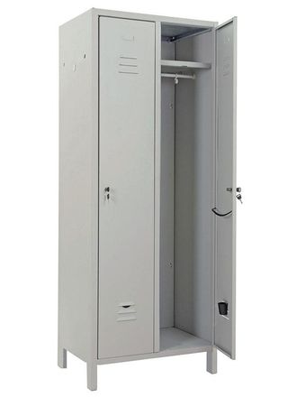 OEM Armadio Spogliatoio In Lamiera 2 Ante 2 Posti 68x35x180cm Sporco Pulito