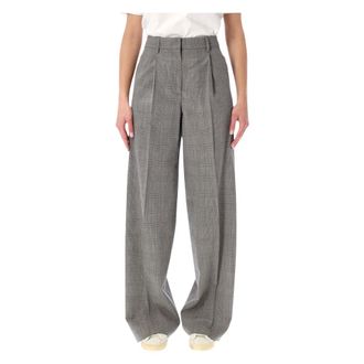 Golden Goose Dames, Broeken, Grijs, Maat: 2XS Leer