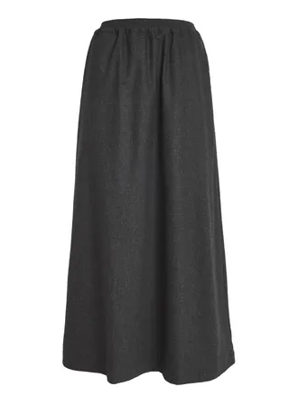 Eskandar Virgin Wool-Cashmere Midi Skirt Size S