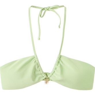 Mango Charm Bandeau Bikini Top in Pastel Green at Nordstrom, Size X-Small