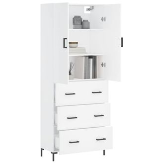 Berkfield Home Highboard White 69.5x34x180 cm Engineered Wood