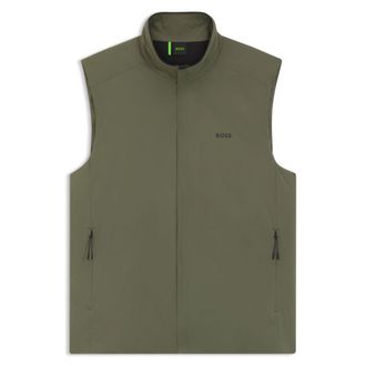 BOSS Logo-detail gilet with water-repellent finish