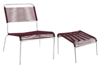 Schubiger M&ouml;bel Spaghetti-Lounger + Hocker S&auml;ntis