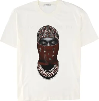 Ih Nom Uh Nit White Graphic Print Crew Neck Short-Sleeve T-Shirt
