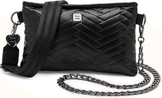 Think Royln Almost Famous Womens Handbags Pearl Black, Polyester